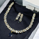 Sona Covering Gold Plated American Diamond Necklace Set
