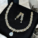 Sona Covering Gold Plated American Diamond Necklace Set