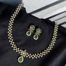 Sona Covering Gold Plated American Daimonds Necklace Set 