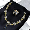 Sona Covering Gold Plated American Daimonds Necklace Set 
