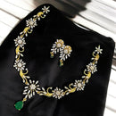Sona Covering Gold Plated American Daimonds Necklace Set