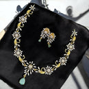 Sona Covering Gold Plated American Daimonds Necklace Set