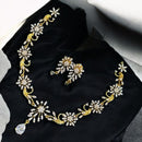 Sona Covering Gold Plated American Daimonds Necklace Set