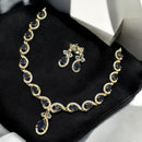 Sona Covering Gold Plated American Daimonds Necklace Set 