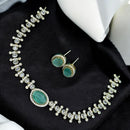 Sona Covering Gold Plated Austrian Stone Necklace Set