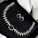 Sona Covering Gold Plated Austrian Stone Necklace Set