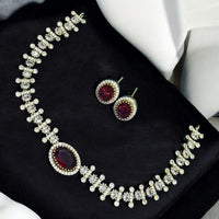 Sona Covering Gold Plated Austrian Stone Necklace Set