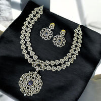 Sona Covering Gold Plated Austrian Stone Necklace Set