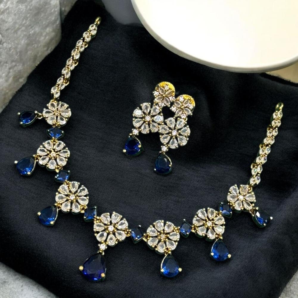 Sona Covering Shining American Diamond Necklace Set