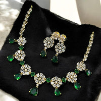 Sona Covering Shining American Diamond Necklace Set
