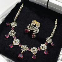 Sona Covering Shining American Diamond Necklace Set