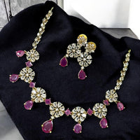 Sona Covering Shining American Diamond Necklace Set