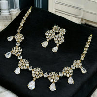 Sona Covering Shining American Diamond Necklace Set