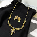 Sona Covering Gold Plated Austrian Stone Temple Necklace Set