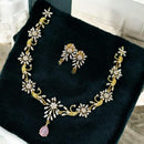 Sona Covering Elegant Gold-Plated Austrain Stone Necklace Set
