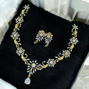 Sona Covering Elegant Gold-Plated Austrain Stone Necklace Set