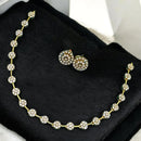 Sona Covering Gold Plated Austrian Stone Studs Earrings