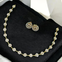 Sona Covering Gold Plated Austrian Stone Studs Earrings