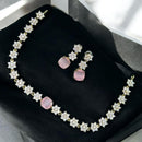 Sona Covering Premium Pota Stone And Austrian Stone Jewellery Necklace Set