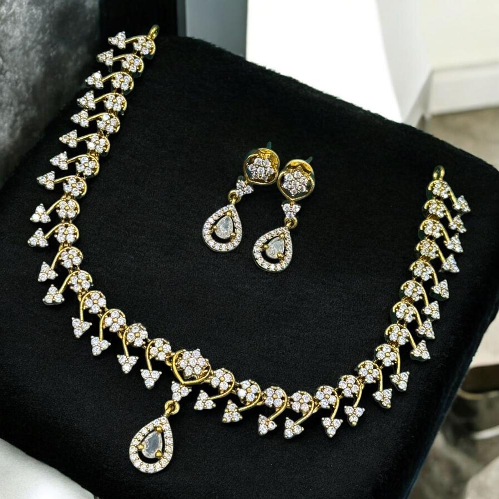 Sona Covering  Golden Glam  Austrian Stone Necklace Set