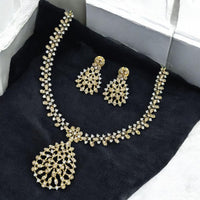 Sona Covering Antique Finish Austrian Stone Necklace Set