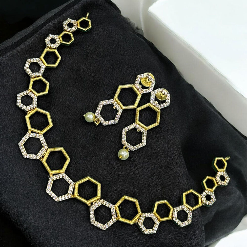 Sona Covering Ethnic Style Austrian Stone Necklace Set