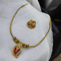 Sona Covering Premium Pota Stone Jewellery Necklace 