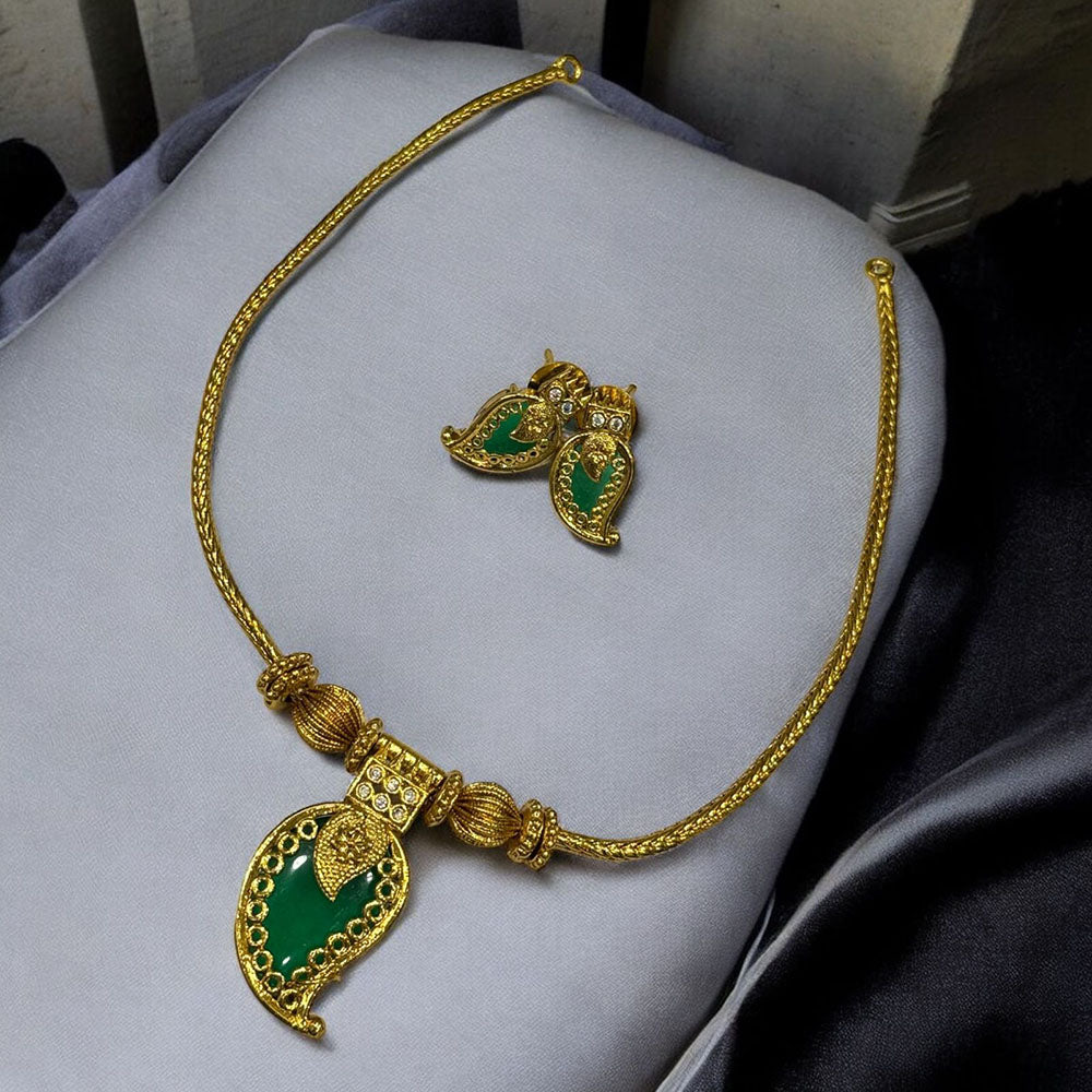 Sona Covering Premium Pota Stone Jewellery Necklace