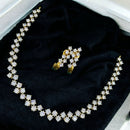 Sona Covering Lightweight Crystal Stone Necklace Set Of Party Wear