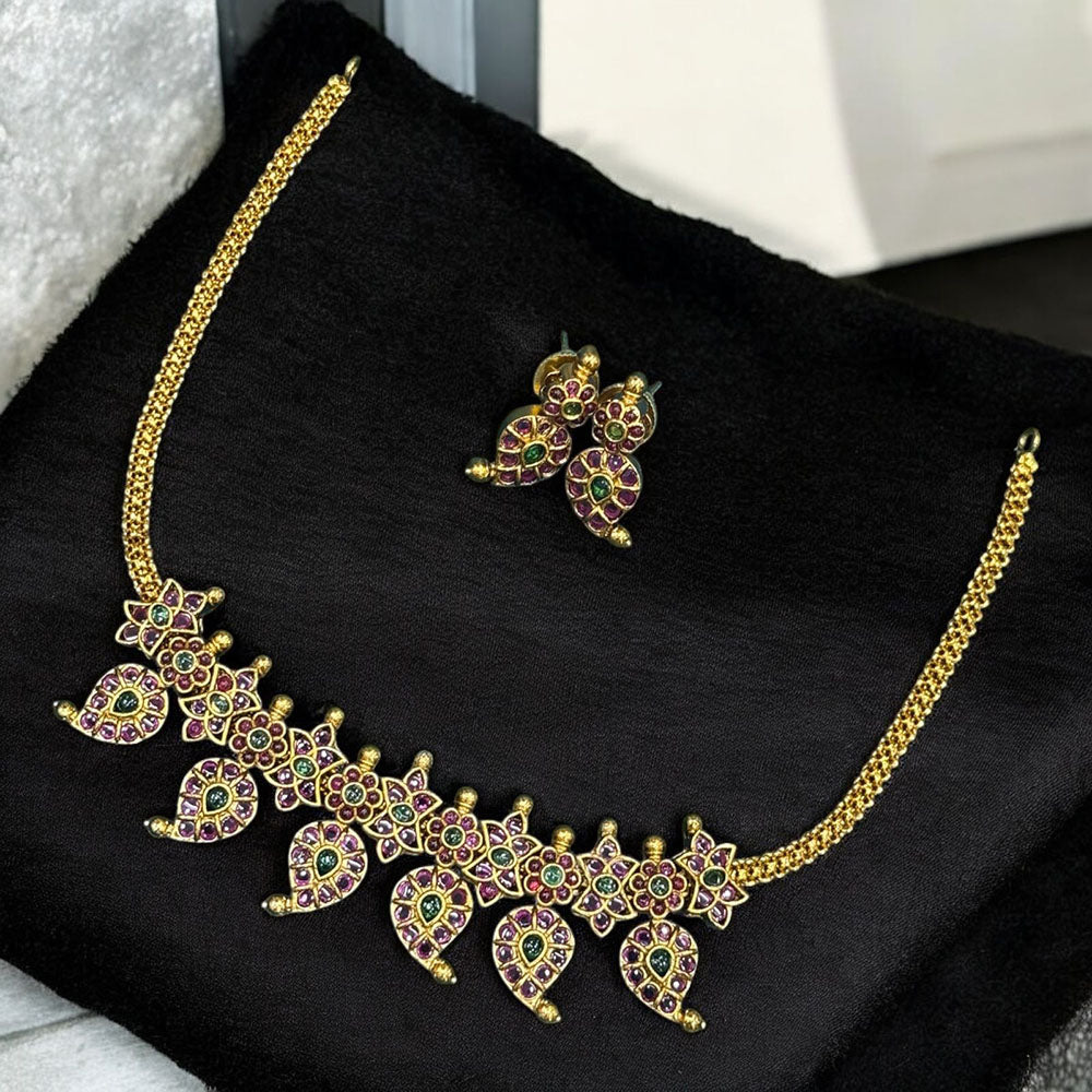 Sona Covering Stylish Pota Stone Necklace Set For Every Festive And Wedding Wear