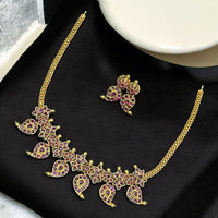 Sona Covering Stylish Pota Stone Necklace Set For Every Festive And Wedding Wear
