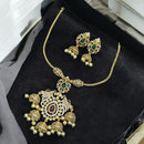 Sona Covering Beautiful Austrian And Pearl Necklace with Matching Earrings