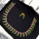 Sona Covering Regal Charm Pota Stone Jewellery Necklace Set
