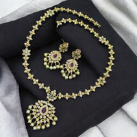 Sona Covering Royal Radiance Pota And Pearl Necklace Set