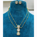 Sona Covering Elegant Kundan Necklace Set with Minimal Stud Earrings