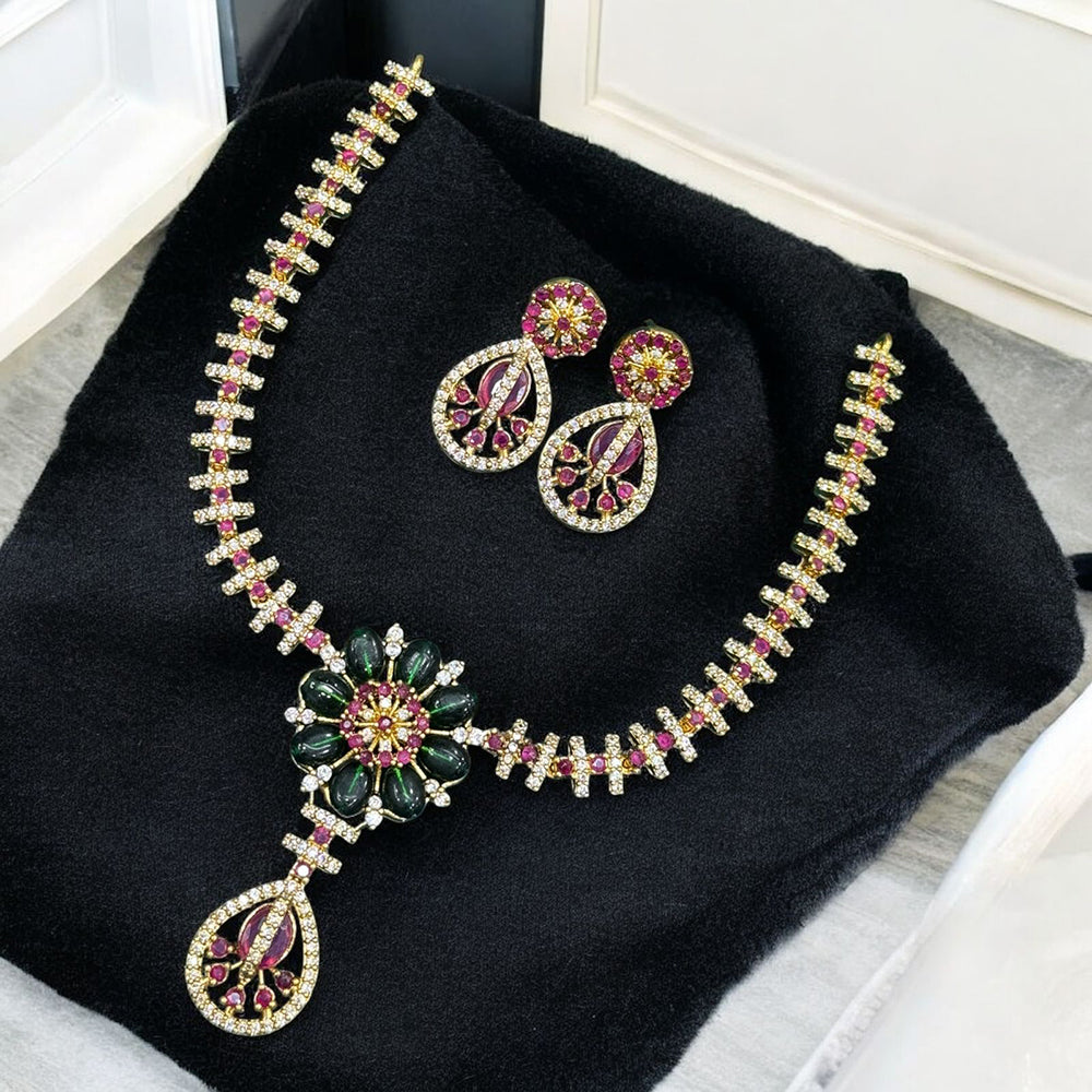 Sona Covering Timeless Pota And Austrian Stone Necklace Set