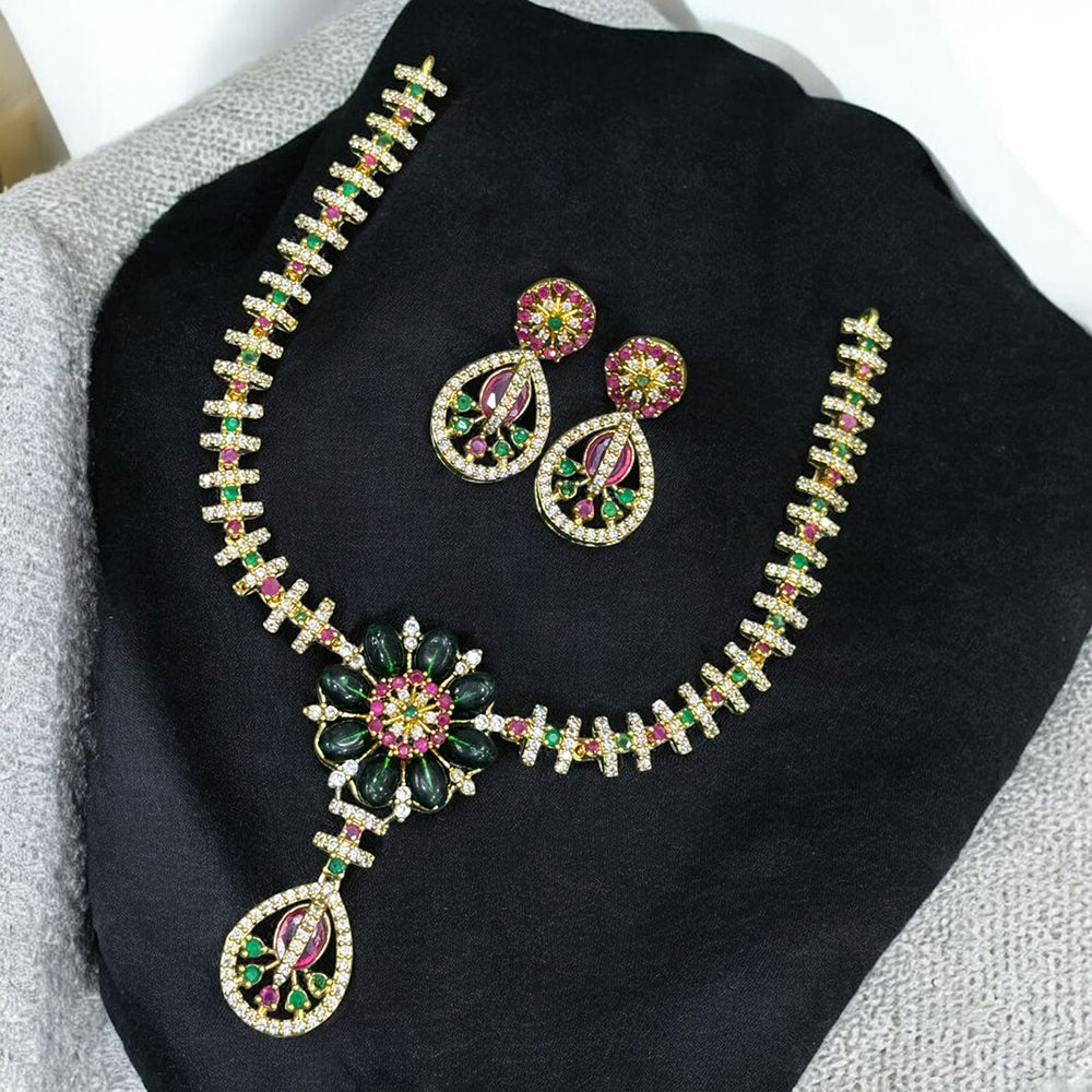Sona Covering Timeless Pota And Austrian Stone Necklace Set