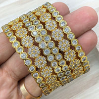 Sona Covering Elegance Glow Pota And Austrain Stone Bangles Set