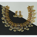 Sona Covering Gorgeous Pota Stone And Pearl Wedding Necklace Set
