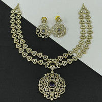 Sona Covering Luxury Austrian Stone With Pota Stone Necklace Set