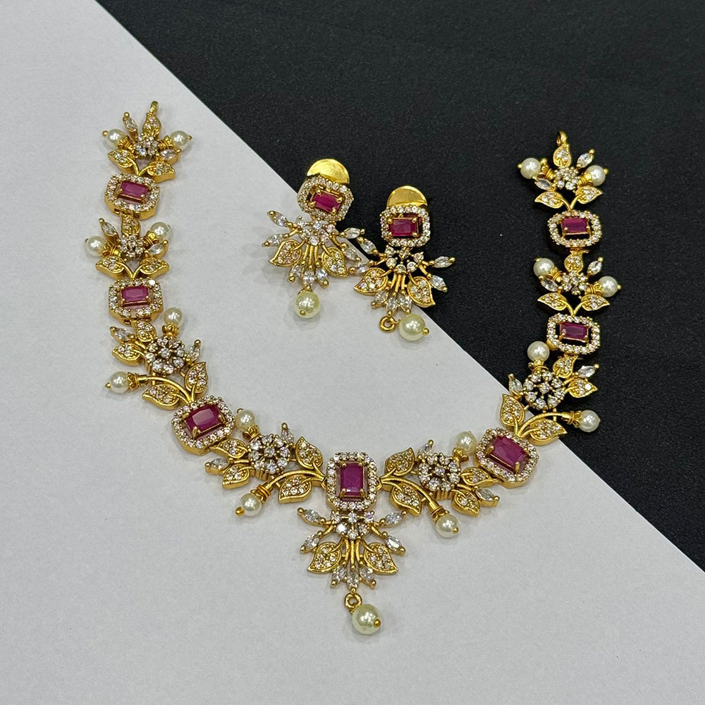 Sona Covering Elegant Crystal And Austrian Stone Necklace Set