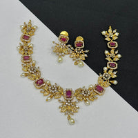 Sona Covering Elegant Crystal And Austrian Stone Necklace Set