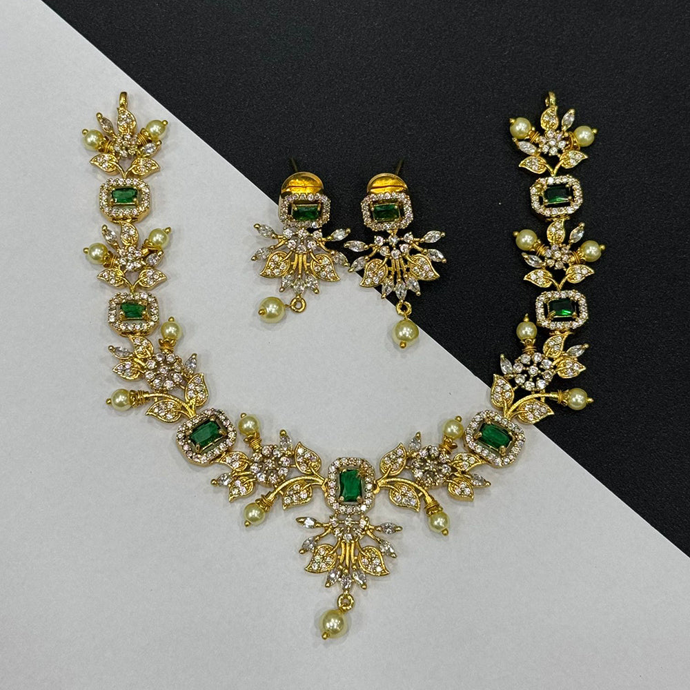 Sona Covering Elegant Crystal And Austrian Stone Necklace Set