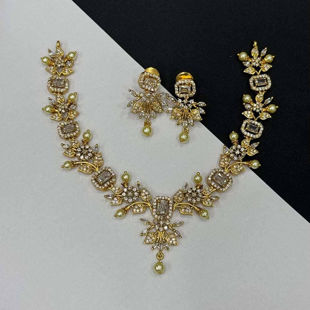 Sona Covering Elegant Crystal And Austrian Stone Necklace Set