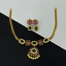 Sona Covering Royal Elegance Pota Stone with Pearl Necklace Set