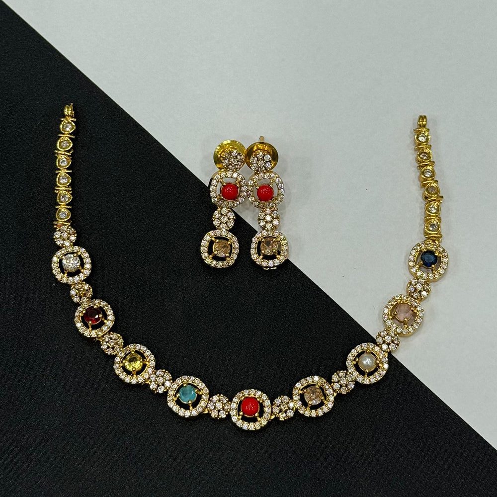 Sona Covering Luxury Austrian Stone And Pota Stone Necklace Set