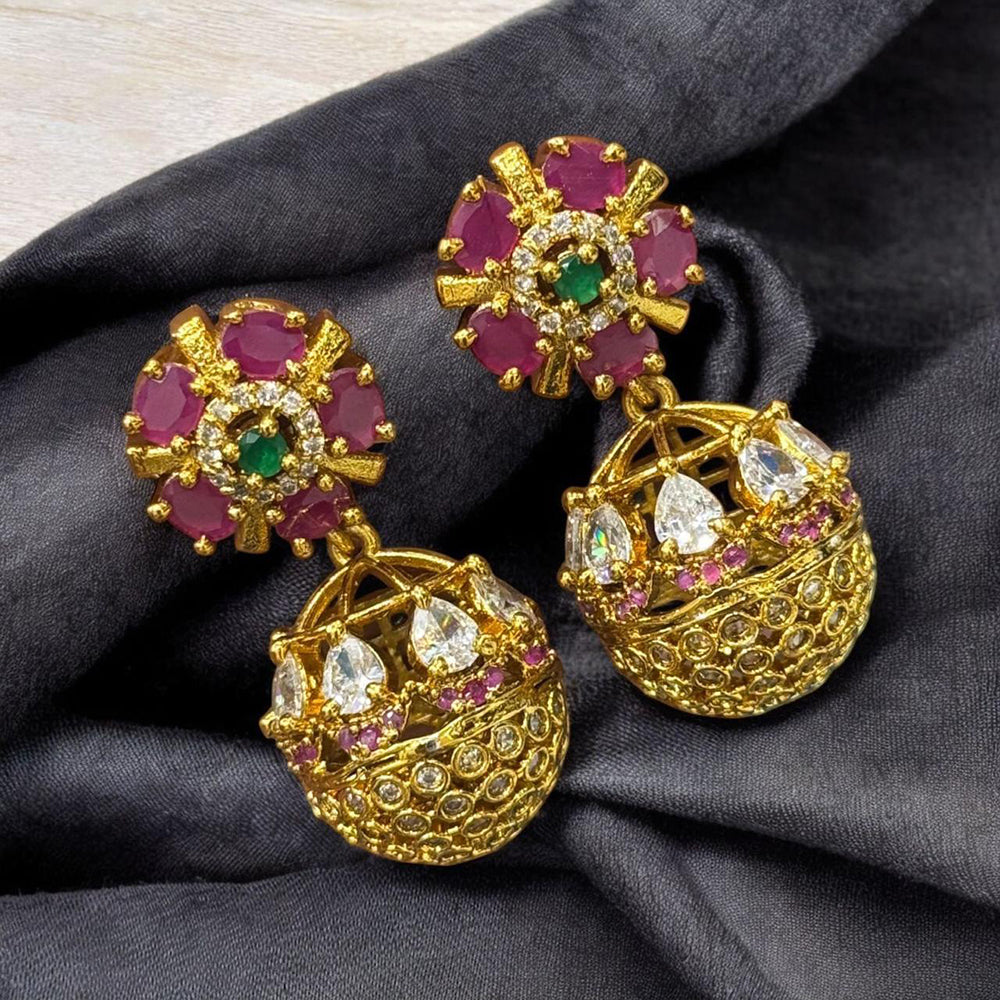 Sona Covering Designer Crystal  Drop Earrings
