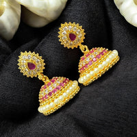 Sona Covering Trendy Austrian Stone And Pearl Jhumkis