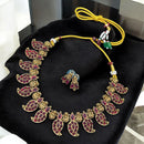 Sona Covering Luxury Kundan Stone And Temple Statement Necklace Set