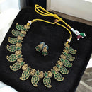 Sona Covering Luxury Kundan Stone And Temple Statement Necklace Set